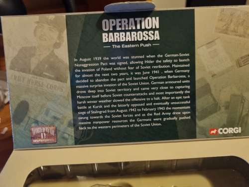 Corgi CC60201 PzKpfw V Panther Ausf.D Panzer Regt, Op Barbarossa Russia in 1:50