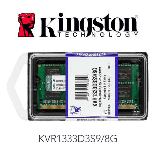 Kingston Valueram KVR1333D3S9/8G - 8GB, DDR3 - 1333 MHz, CL9, 1.5v