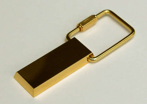 South African Gold Company 24 Karat Gold Bar Keyring / Keychain ~ Great Unisex Gift.
