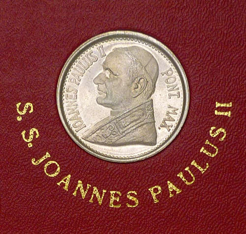 VATICAN Souvenir Citta` Del Vaticano Five (5) Coin Mint Set with SILVER Pope John Paul II Medal