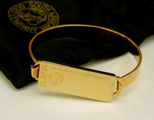 South African Gold Company ~ `Gold Bullion Collection` ~ 24 Karat Gold Bar Bangle