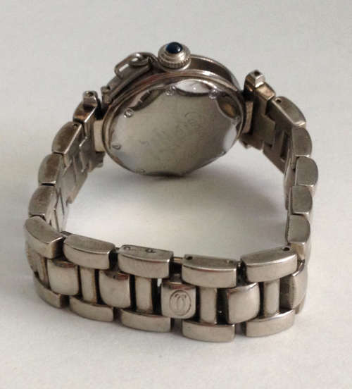 Vintage Designer Cartier Bille Pasha Argent .925 Silver Ladies Dress Watch As Found.