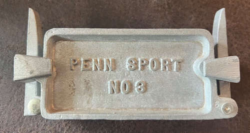 Vintage Penn Sport NO 3 Fishing Lead Weight Sinker Mold - Made in USA.