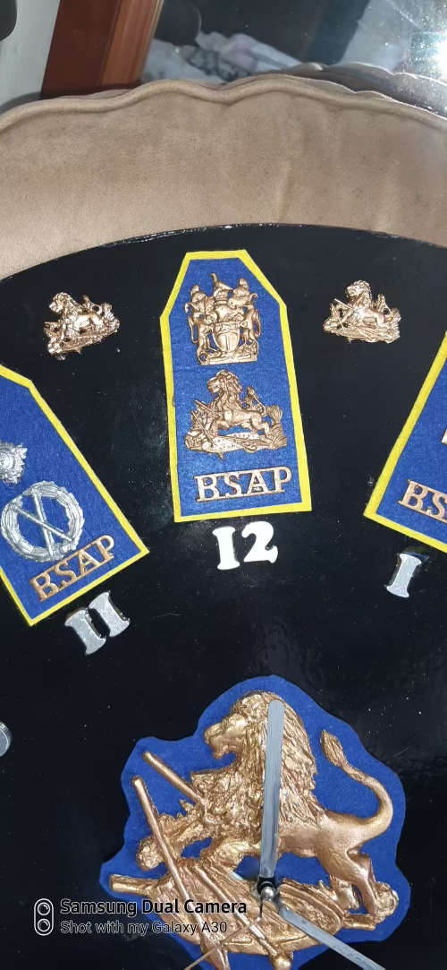 VERY HOT. B.S.A.Police wall clock I of a 1 Handcrafted.