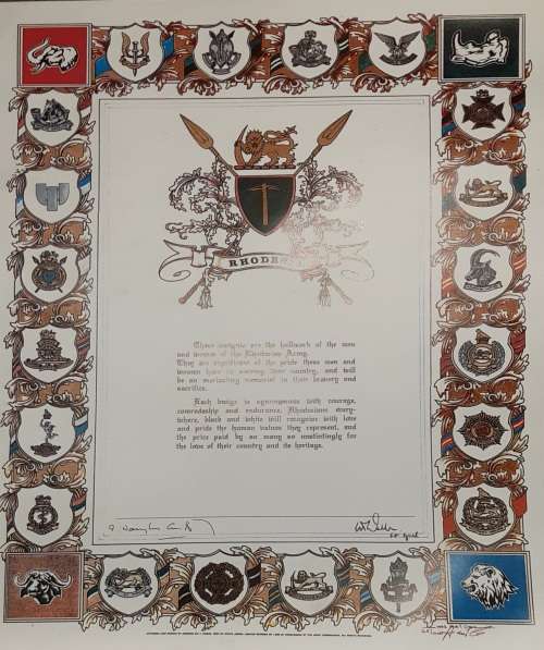 WOW. Rare ... Honourarium to the Rhodesian Forces. Ian Douglas Smith PM.