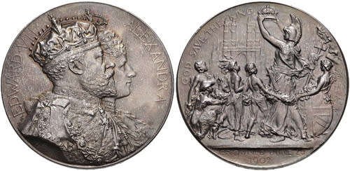 ATTENTION ALL ..... ROYALISTS.  Commemorative Medalion of King Alex XII Crowning 1902