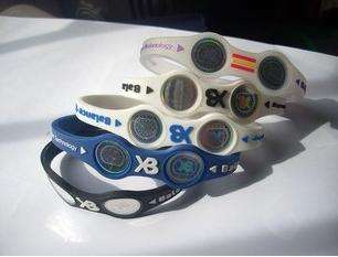 Xtreme BALANCE WRISTBANDS - BLUE/WHITE LETTERING