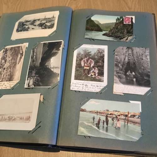 Postcard Album with 121 Cards GB Italy Canada New Zealand USA