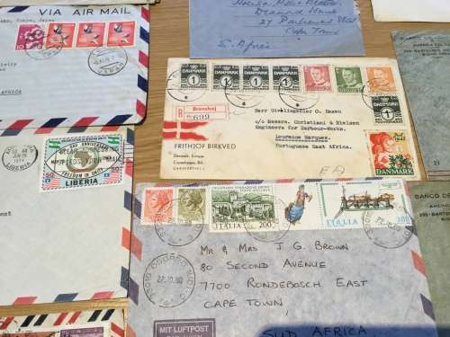 Postal History Cover LOT 31 Items Argentina Indochina USA GB Cabo Verde Denmark Malaya Singapore