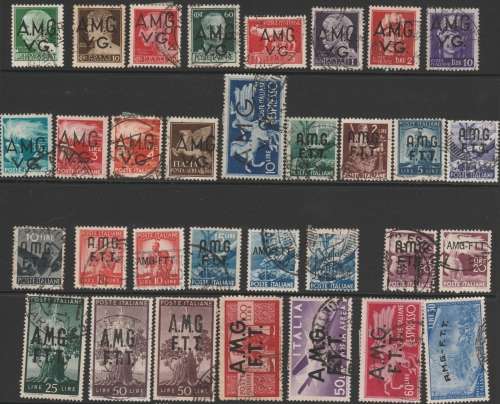 Italy Trieste AMG VG & AMG FTT Used Overprint LOT Used