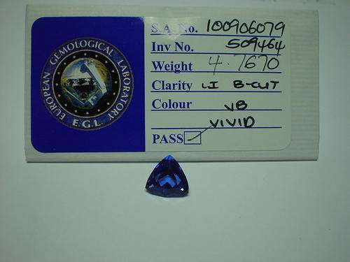 4.76ct TANZANITE, EGL CERTIFIED, VIVID!!!