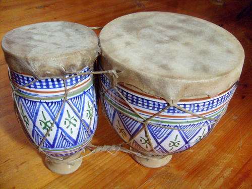 Decrative Morrocan Clay Drums