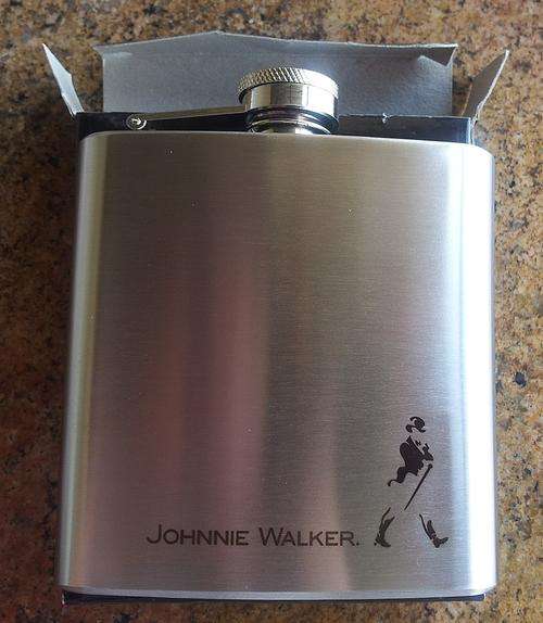 SET OF 2 JOHNNIE WALKER HIP FLASKS