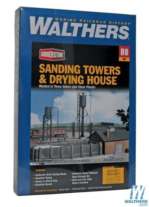 Walthers Cornerstone Sanding Towers & Drying House -- Kit
