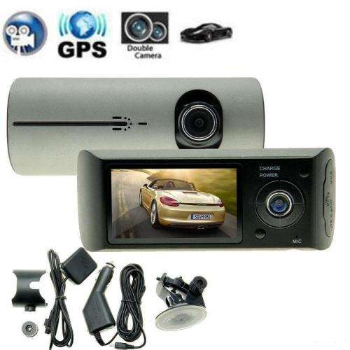 Car Dash Camera DVR R300  (GPS logger, Dual camera)