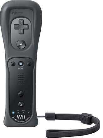 OFFICIAL WII REMOTE MOTION PLUS WITH JACKET AND WRIST STRAP (BLACK)