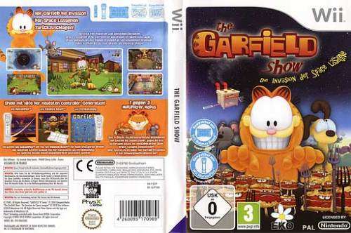 THE GARFIELD SHOW THREAT OF THE SPACE LASAGNA GAME FOR NINTENDO WII
