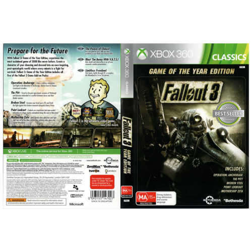 FALLOUT 3 GAME OF THE YEAR EDITION CLASSIC GAME FOR XBOX 360
