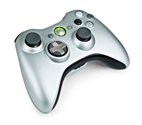 OFFICIAL XBOX 360 TRANSFORMING WIRELESS CONTROLLER / SILVER + BLACK EDITION
