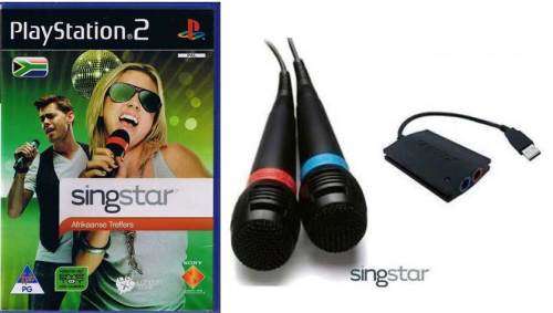 OFFICIAL SINGSTAR AFRIKAANSE TREFFERS WITH MICROPHONES BUNDLE GAME FOR PS2