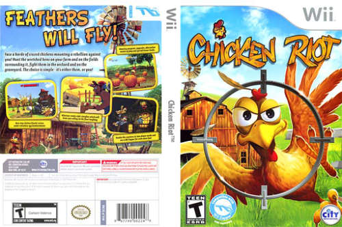 CHICKEN RIOT GAME WITH GUN BUNDLE GAME FOR WII
