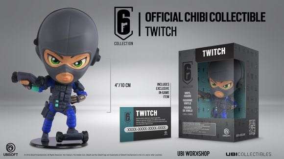 Tom clancy`s rainbow six collection: twitch chibi - vinyl figure - character - new