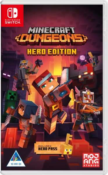 MINECRAFT DUNGEONS: HERO EDITION GAME FOR NINTENDO SWITCH (NEW AND SEALED)