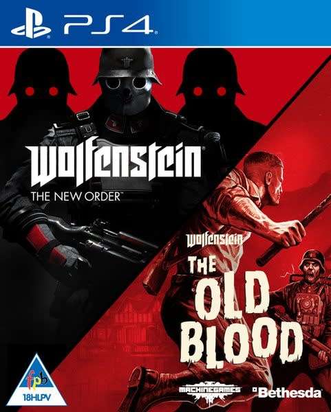 WOLFENSTEIN: THE NEW ORDER AND THE OLD BLOOD GAME FOR PS4 (BRAND NEW SEALED)