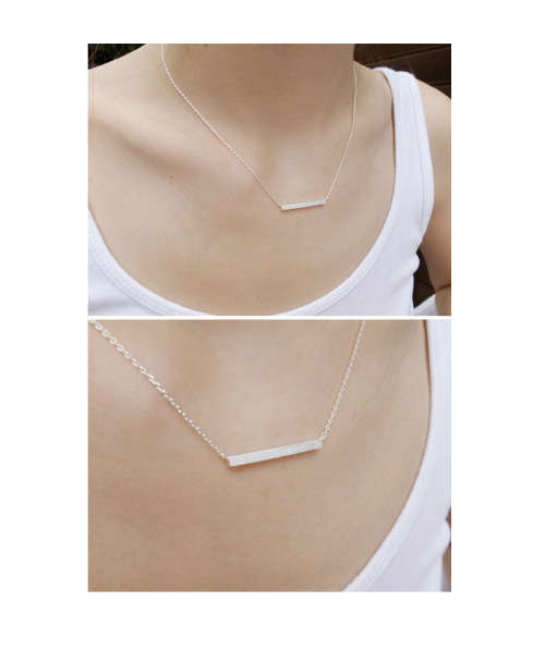 Fashion Bar Necklaces - Silver, Gold