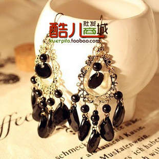 Black Chandelier Earrings