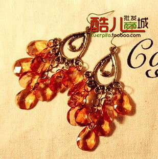 Golden Brown Chandelier Earrings