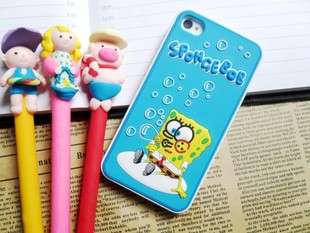 iphone 4 4s cover - Spongebob Blowing Bubbles **3D**