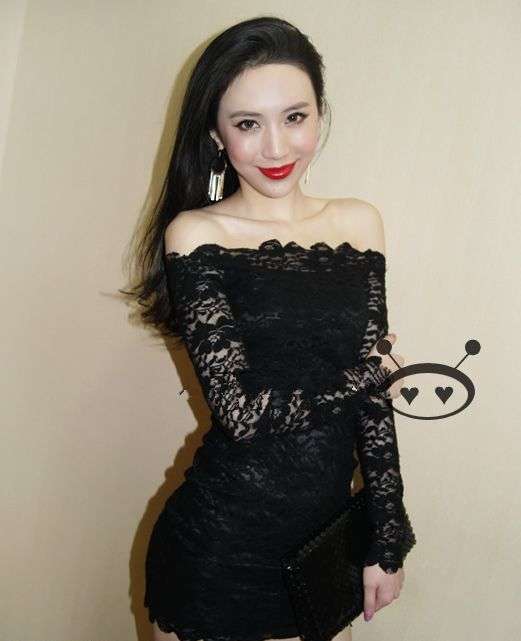 Ladies Full Lace Dress - Black