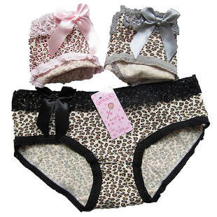 Sexy Lace Leopard Print Panties - One Size