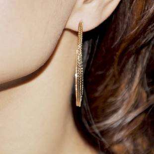 Ladies Gold Hooped Earrings (double)