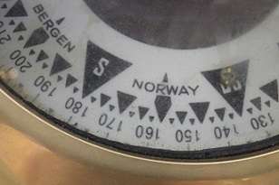 RARE BRASS LIFEBOAT (BINNACLE) COMPASS. NO; 323 GREAT BRITAIN, 1926. ELECTRIFIED