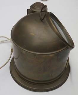 RARE BRASS LIFEBOAT (BINNACLE) COMPASS. NO; 323 GREAT BRITAIN, 1926. ELECTRIFIED