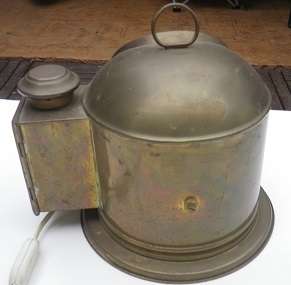 RARE BRASS LIFEBOAT (BINNACLE) COMPASS. NO; 323 GREAT BRITAIN, 1926. ELECTRIFIED