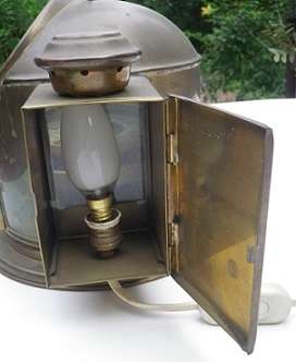 RARE BRASS LIFEBOAT (BINNACLE) COMPASS. NO; 323 GREAT BRITAIN, 1926. ELECTRIFIED