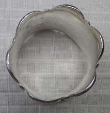 LOVELY Art Nouveau design HALLMARKED SILVER SERVIETTE RING. Birmingham, 1910.