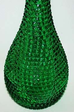 WOW! Splendid huge Jade green "GENIE" vintage bath salts bottle. 56cm tall.