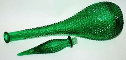 WOW! Splendid huge Jade green "GENIE" vintage bath salts bottle. 56cm tall.