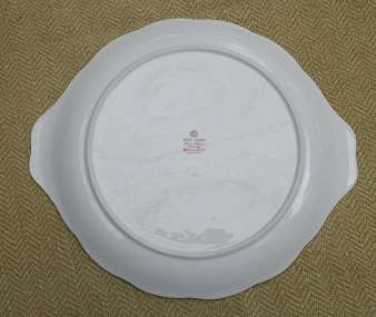 EXQUISITE, RARE ROYAL ALBERT BLUE 'CHELSEA BIRD"  CAKE PLATE. Reg. No: 839184 MINT CONDITION