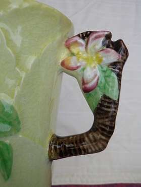 UNUSUAL VINTAGE CARLTONWARE mug with flower handle (reg. Australian design)