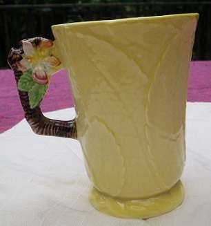 UNUSUAL VINTAGE CARLTONWARE mug with flower handle (reg. Australian design)