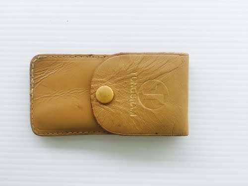 Quality vintage German travelling manicure set in leather case. Scissors, pocket knife & nail file.