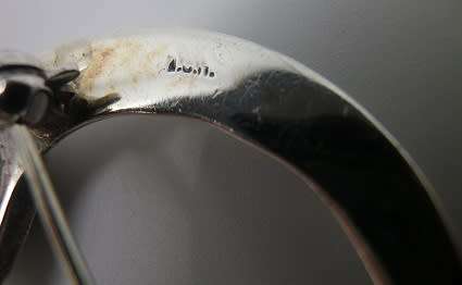 Vintage/antique? Hallmarked Silver Scottish penannular kilt pin/brooch signed 5 cm 11 grms