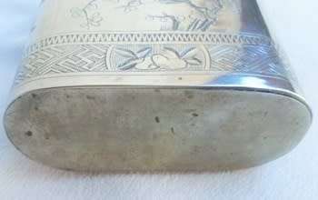 Antique Chinese/South East Asian white metal opium pipe