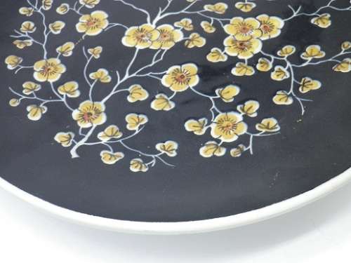 FOR HENDRE ONLY PLEASE! BLACK Royal Delft (De Porceleyne Fles) BLACK `scratch` Large Display Plate