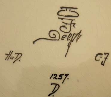 FOR HENDRE ONLY PLEASE! BLACK Royal Delft (De Porceleyne Fles) BLACK `scratch` Large Display Plate